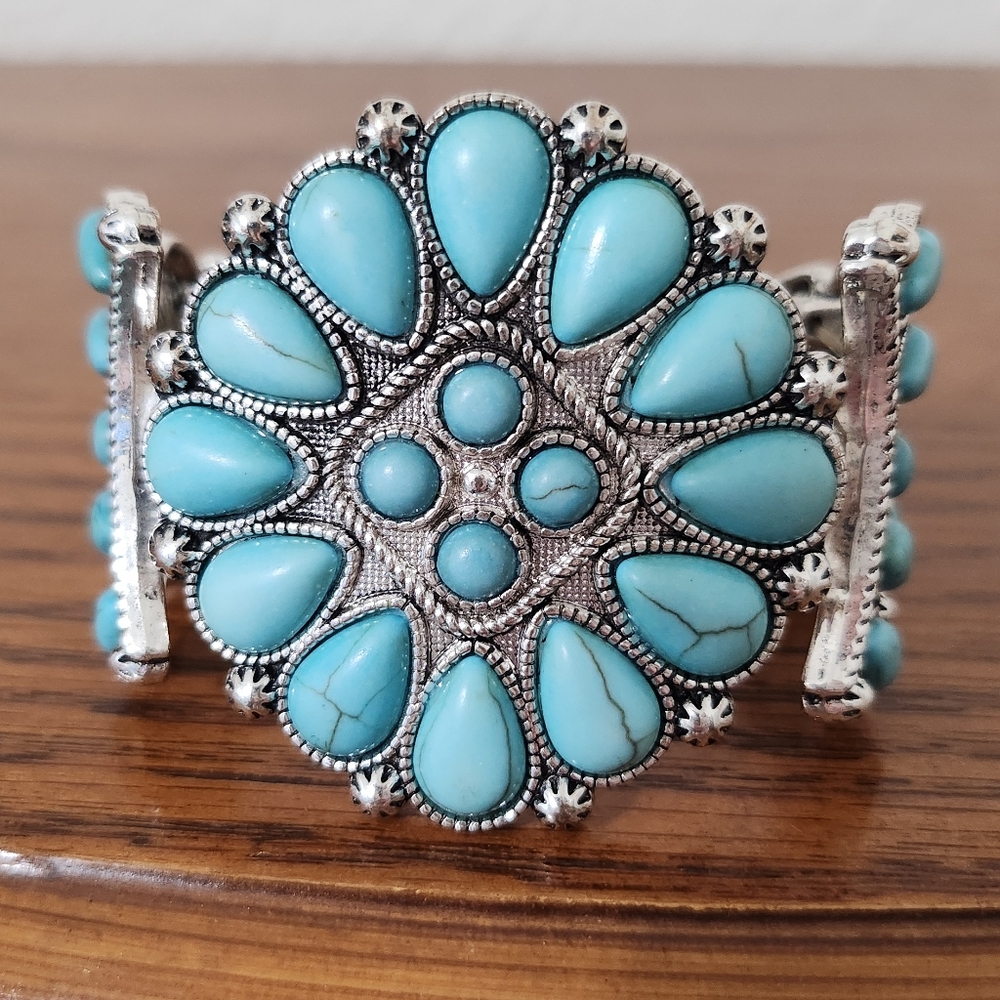Plunder Turquoise and Silver Bracelet
